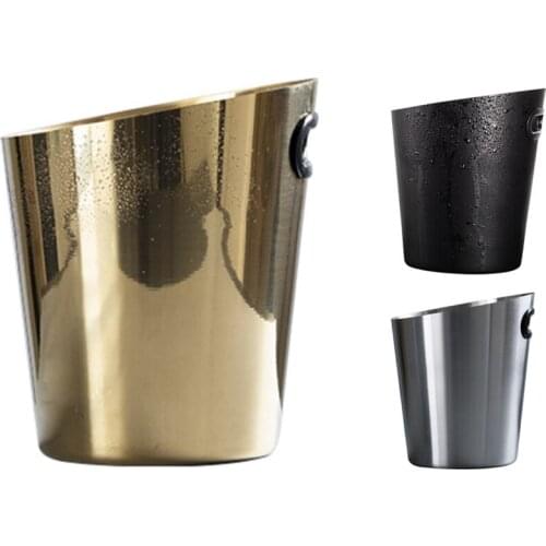LUDA Stainless Steel Champagne Bucket Household Beer Bucket Bar KTV Commercial Ice Bucket Wine and Wine Bucket