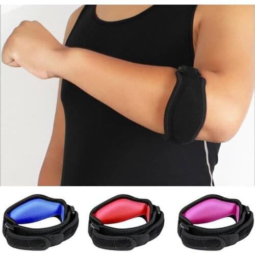 1pc Elbow Support Muscle Gear Adjustable Compression Pad Sportswear Protector Brace Strap Synthetic Rubber for Gym