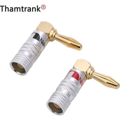 10pcs/5pairs High Quality New 24K Gold Nakamichi Speaker Banana Plugs For Video Speaker Connector Black Red Color