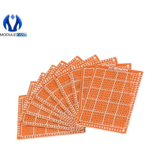 10PCS 5X7 CM 5X7CM Wholesale Universal Bakelite HB Rubber Sheet Hick Joint Hole Board Circuit Multi-function Experiment 5*7CM