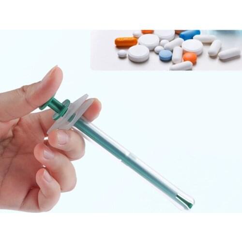 2Pcs Dog Medicine Feeder Small Pet Tablet Feeding Syringes Pusher