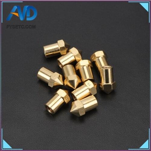 5pcs 3D Printer Accessories Upgrade Copper Nozzles Brass Nozzle 0.4mm For Creatbot 3D Printer Parts 1.75mm Filament