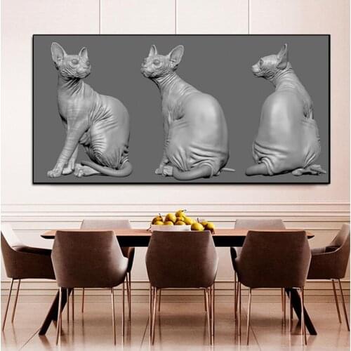 DIY 5D Diamond Painting Sphynx Cat Painting Embroidery Decoration Full Square/Round Rhinestone Mosaic Cute Kitten Hobby Decor