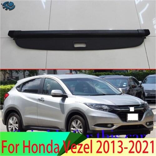 For Honda Vezel 2013-2019 Aluminum+Canvas Rear Cargo Cover privacy Trunk Screen Security Shield shade Accessories