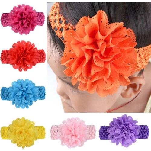 DHL 2000pcs Baby Girls Lace Flower Hairband Headband Dress Up Head band Headscarf 0-36 months new born baby