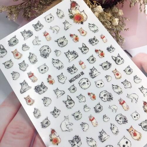 DIY Japanese Style Purple Butterflies Nail Stickers Light Traceless Paper Sticker Nail Decals Wholesale Price