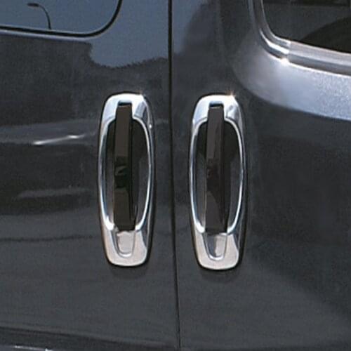 Fit For Opel Combo D Chrome Door Handle Frame 4 Door 2011-2018 From Chrome Styling Moulding Trim Tunning Modified Designed