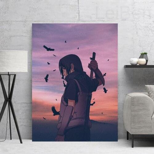 Ikeuchi Uchiha Wall Poster The Back Of Anime Character Home Decoration Teen Room Comic Character Picture Art Canvas Painting