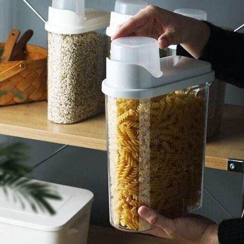 Grain Storage Tank Large Storage Container Kitchen Household Grain Sealed Can Transparent Food Moisture-Proof Plastic Box