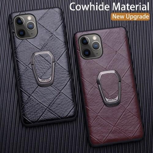 Leather Phone Case For IPhone 12 11 Pro X Xr Xs Max Case For Se 2020 6 6s 7 8 Plus Rhombus Texture Magnetic Kickstand Cover