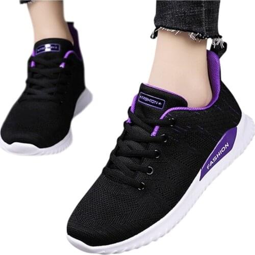 Fashion Lady Flying Sneakers Summer Shoes for Women Ankle Womens Sneakers Trend Lace Up Breathable Casual Sneakers Women
