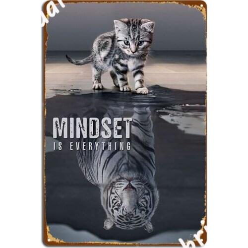 Mindset Is Everything Poster Metal Plaque Cinema Kitchen Mural Wall Decor Customize Tin Sign Poster