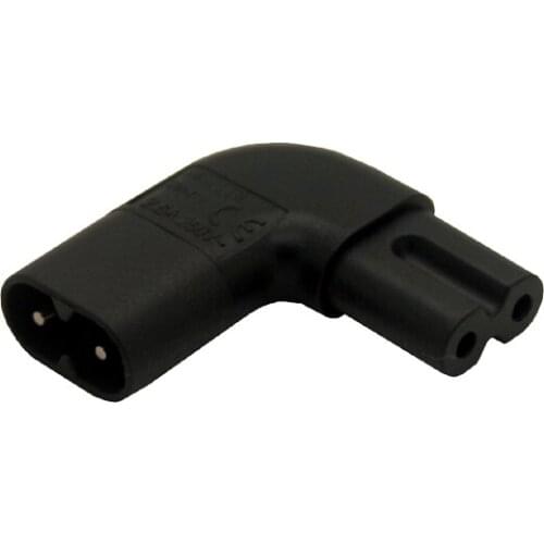 New IEC 320 C7 C8 Figure 8 left right angle AC Power adapt C7 TO C8 PLUG CONVERTER,Free shipping