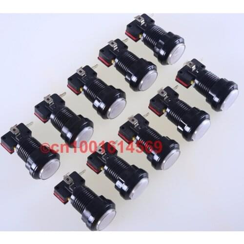 New High Quality Reyann 10pcs/lot 30mm 5V LED Light Round Arcade LED Illuminated Push Button For Captain America Arcade Joystick