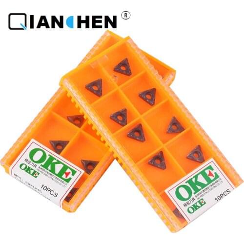 OKE 10pcs/lot High Precision High Performance High Strength CNC TCMT110204-OTM OP1215 Industry Carbide Inserts Hard Alloy