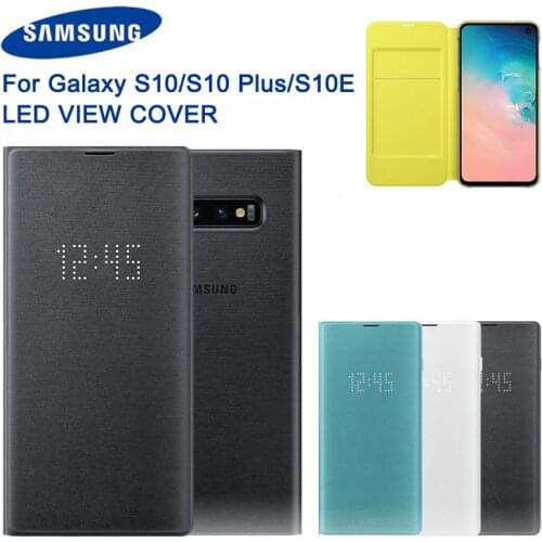 Original Led Phone Case View Cover For Samsung Galaxy S10 X SM-G9730 S10+ S10 Plus SM-G9750 S10e S10 E SM-G9700 Protective Case