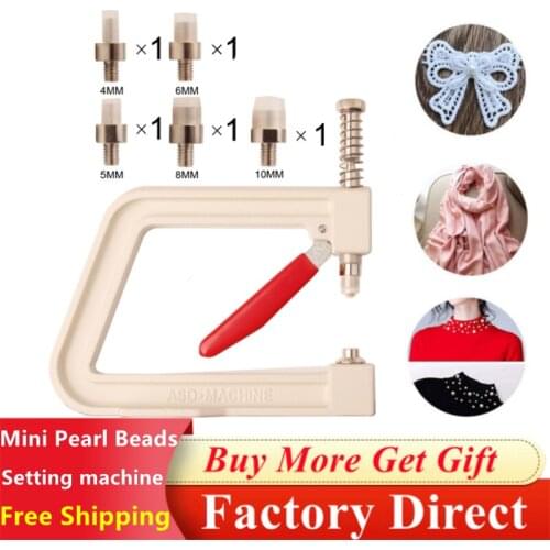 Wholesale Pearl Punching Machine Round Beads Rivet Setting Machine Hand Heat Press Fixing Tools For Home DIY For Garment Bags
