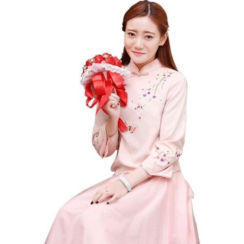 Dress Ancient Long Skirt Sister Bridesmaid Group Chinese Wedding Bride Toast Show Dress Spring Autumn Republic of China Retro