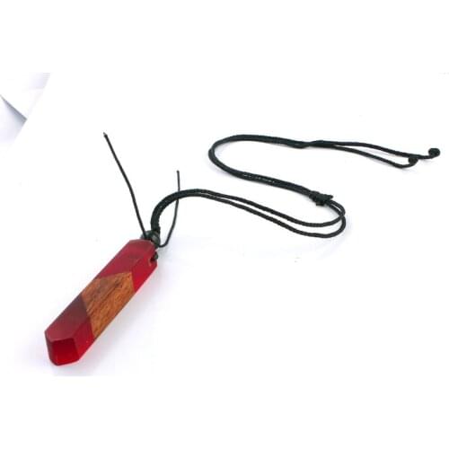 New Explosion Handmade Solid Wood Resin Pendant Solidification Time Original Couple Creative Necklace Gift