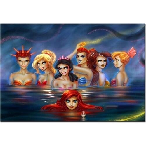 Full Drill Square DIY Diamond Painting Cartoon Mermaid Diamond Embroidery Hobbies And Craft Mosaic Picture Of Rhinestone A2301