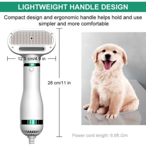 Pet Blowing Comb Dog And Cat Hair Removal Constant Temperature Drying Combo Combo Hair Dryer Special Cleaning Hair Removal Comb