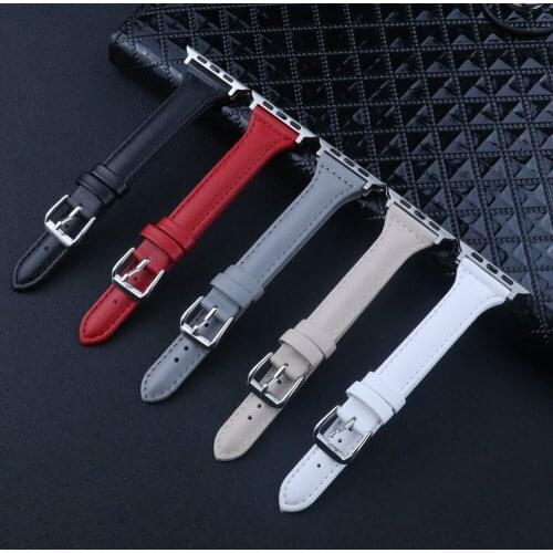 Genuine Leather Small waist Strap For Apple Watch Accessories 4 3 2 1 38mm 40mm starp for iwatch 5 44mm 42mm bracelet