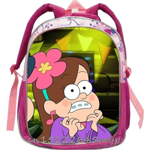 Mochila 12/14/16 inch Children cartoon Schoolbag for school reduction bag girls boys Gravity Falls backpack birthday gift