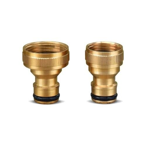 2 Type G 3/4'' Female/Male To Pure Copper Nipper Quick Connectors For Garden Thread Tap/Faucet Connect Irrigation Durable Joint