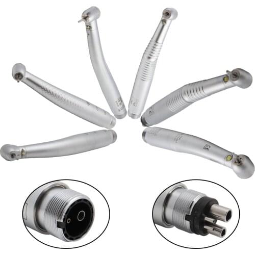 Dental LED High Speed Handpiece Dental Air Turbine Dental Handpiece Borden/Midwest 2Holes/4Holes B2/M4 Rotor/Cartridge