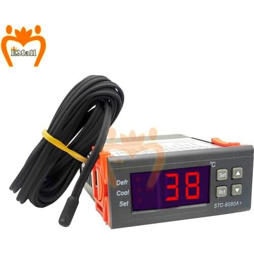 AC110-220V STC-8080A+ Refrigerator Thermostat Temperature Controller Refrigeration Automatic Defrost Timer Intelligent Sensor