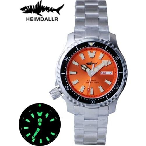 Heimdallr Vintage Abalone Mens Diving Watch Sapphire 200M Water Resistance Japan NH36A Automatic Movement Luminous Males Watch