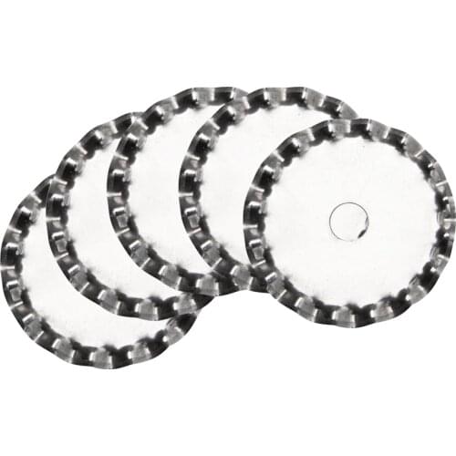 Hakkin 5pcs 28MM Wave Rotary Cutter Cutters Blades Patchwork Fabric Leather Paper Roller Craft Steel Circular Refill Fits