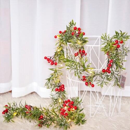 Christmas Fruit Pine Light Strings Fairy Lamp Warm White String Night Lighting Home Party Holiday Outdoor Decoration Lamp