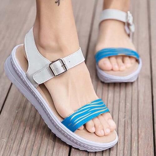 Women Shoes Beach Sewing Woman Sandals Soft-Slip Chunky Platform Buckle Female Foam Sole Durable Shoes Ladies Sandalia Feminina