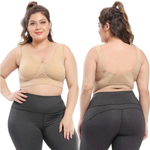 Plus Size Bra Seamless Bra With Pads Big Size 5XL 6XL Push Up Bralette Bras For Women Vest Wireless Active Brassiere Bra