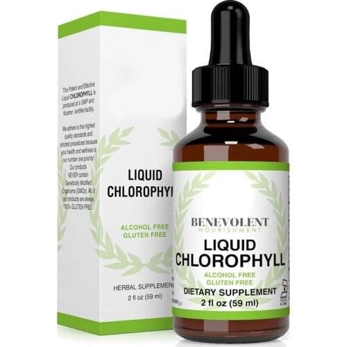 Chlorophyll Liquid Extract Dietary Supplement Liquid Chlorophyll Drop Supplement for Digestive Immune Copper for High Stability