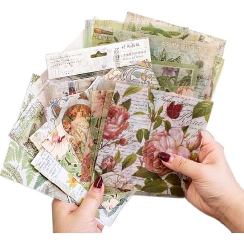 15pcs Vintage Bronzing Flower DIY Dariy Decoration Scrapbooking Stickers washi Planner Stickers 4 designs