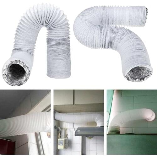 150mm 6 inch Ventilator Pipe PVC Aluminum Tube Air Ventilation Pipe Hose Flexible Air Conditioner Exhaust Duct Air System Vent