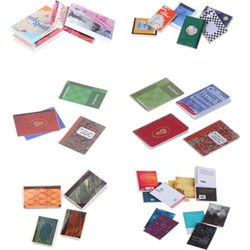 1/4/5/6pcs Dollhouse Miniatures 1:12 Accessories Mini Book Toy Miniaturas Miniature Doll House Furniture Wooded Books