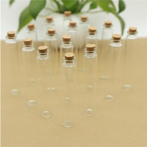 50pcs/lot DIY Mini Glass Bottle With Cork 22*120mm 30ml Tiny Test Tube Jar Spices Small Storage Jars Container Craft Decoration