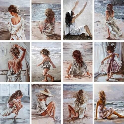 5D Diamond Painting Oil Painting Woman Rhinestone Cross Stitch Kit Diamond Embroidery Portrait Picture Mosaic Handmade Art