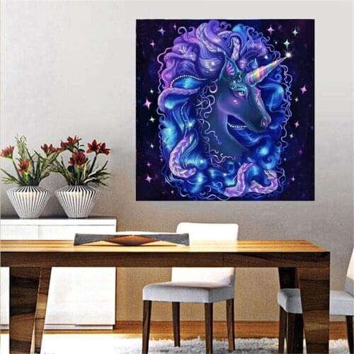 New 5D DIY Diamond Painting Unicorn Full Round/Square Diamond Embroidery Cross Stitch Needlework Animal Art Crafts Home Decor