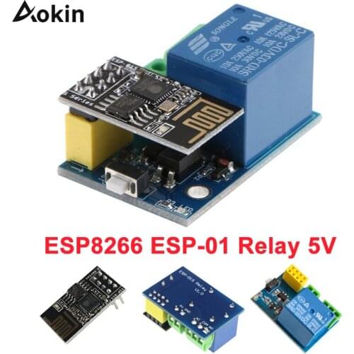 Aokin ESP8266 ESP-01S 5V WiFi Relay Module Things Smart Home Remote Control Switch for Phone APP ESP01 ESP-01 Relay WIFI Module