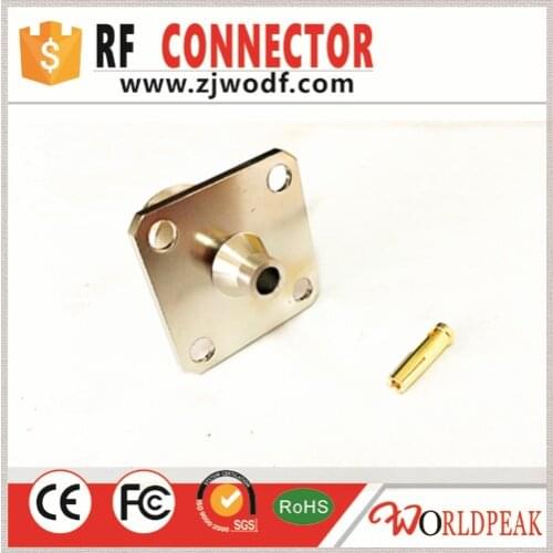 Free shipping 5 pcs N Type female jack Four Holes Flange Mount solder Connector for RG141 flexible cable conector