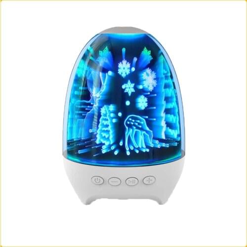 Bluetooth Speaker with 3D Star Lights Colorful Christmas Lights 2 in 1 Night Light Wireless Multiuse Stereo Music Audio