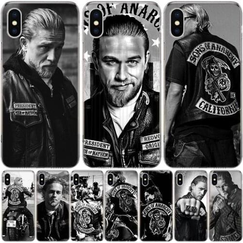 American TV Sons of Anarchy Phone Case For Iphone 11 12 Mini Pro XS Max XR X 8 7 6 6S Plus SE 2020 5 5S SE Cover Shell Coque