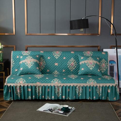 Thicken Quilted Sofa Cover for Living Room Armreast-free Couch Covers for Sofa Universal Non-slip Sofa Towel L shape Sofa Towel