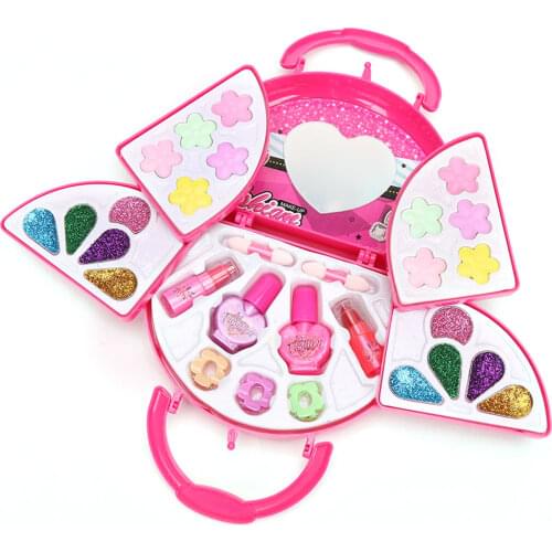 30PCS Kids Makeup Kit Washable Cosmetic Pretend Play Set with Handbag for Children Toddlers Girls Birthday Xmas New Year Gift