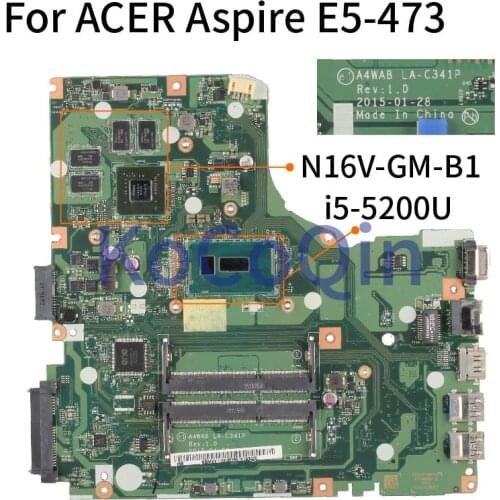 For ACER Aspire E5-473 E5-473G I5-5200U GT920M Notebook Mainboard A4WAB LA-C341P SR23Y Laptop Motherboard N16V-GM-B1 DDR3