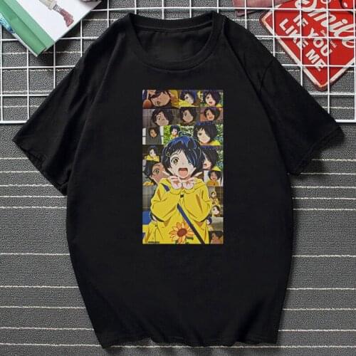 Cartoons Wonder Egg Priority Japanese Anime Tshirt Men Women Summer Harajuku Street Clothing Fashion Casual Short-sleev Tee